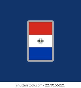 Illustration of Paraguay flag Template