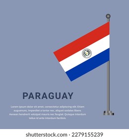 Illustration of Paraguay flag Template