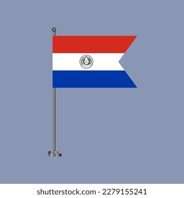 Illustration of Paraguay flag Template