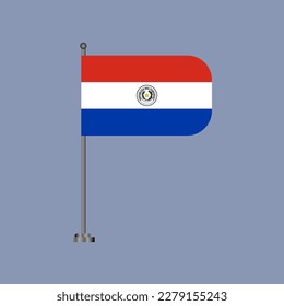 Illustration of Paraguay flag Template