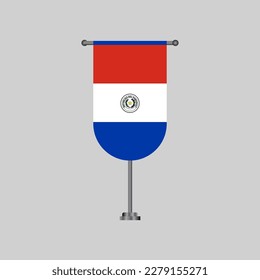 Illustration of Paraguay flag Template