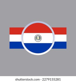 Ilustración de la plantilla de bandera de Paraguay