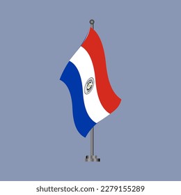 Ilustración de la plantilla de bandera de Paraguay