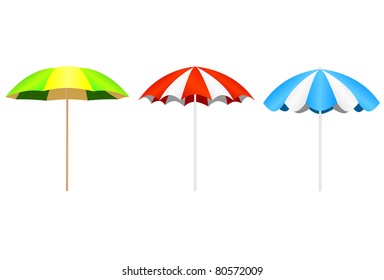 Illustration of the parasol isolated over white background