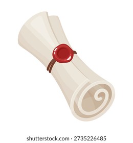 Illustration of a parchment scroll sealed with wax