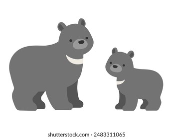 Illustration of parent and child bears