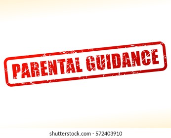 Illustration of parental guidance red text stamp