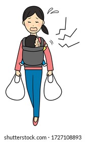 illustration of parents going out with their kids