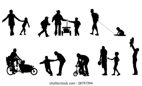 illustration of parents 's quality time with children
