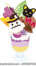 Illustration of the parfait of the Halloween