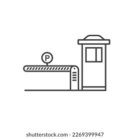 illustration of parking booth, parking payment, vector art.