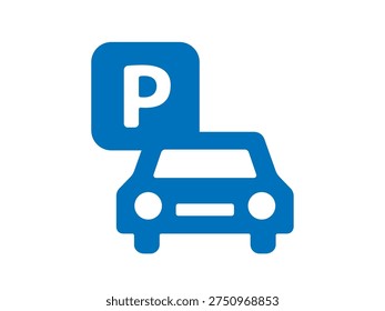 Illustration of a parking lot icon