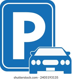 Illustration of parking icon on a white background