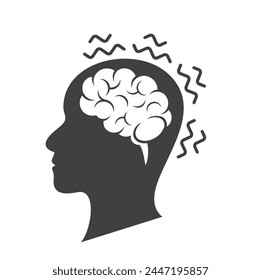 illustration of parkinson, nervous system disorders that affect movement body.