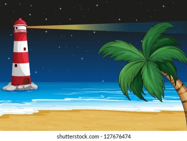 Illustration of a parola in the beach