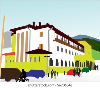 Illustration of a part of the city