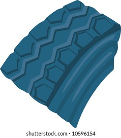 Illustration of a part of rubber tyre isolated	