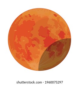 illustration of partial eclipse phase