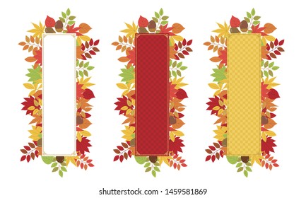 Illustration parts using the autumn leaf