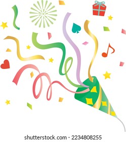 Illustration of a party popper