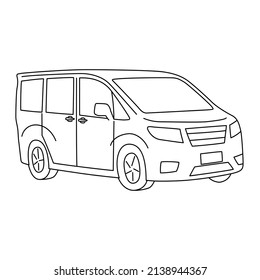 Illustration of a passenger car (white background, vector, cut out)