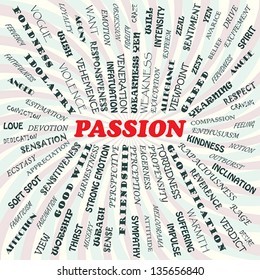 illustration of passion concept.