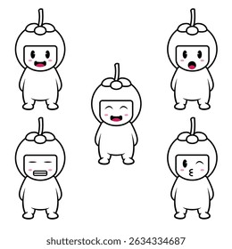 The Illustration of Passion Fruit Emoji