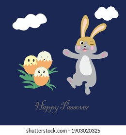 illustration of passover bunny image