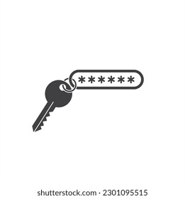 illustration of password, security system, vector art.