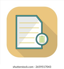 Illustration eines Symbols zum Einfügen eines Dokuments. Symbol, das sich auf Designelemente bezieht. geeignet für Web-Site, App, Benutzeroberflächen, Element, druckbare etc. flache Icon-Stil. einfaches Vektordesign editierbar
