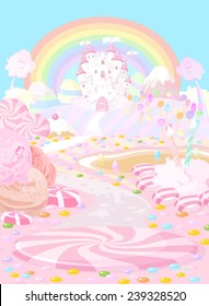 Illustration Pastel Colored A Fairy Kingdom