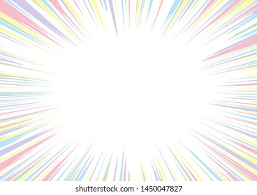 illustration of pastel colored radiation