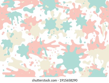 illustration of pastel colored spread paint ink background