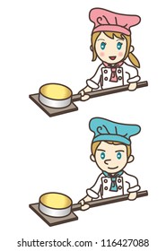 Illustration of pastry to bake a sponge cake
