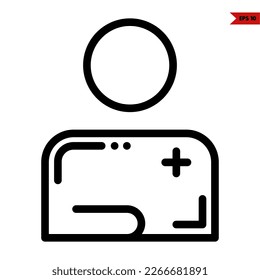 illustration of patient line icon