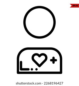 illustration of patient line icon 