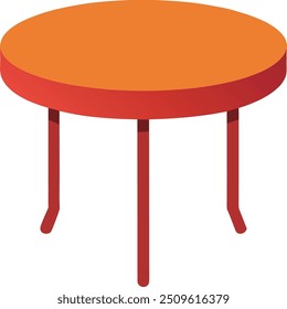 ilustração pátio mesa design de arte plana