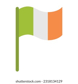 Illustration of patrick day item flag design