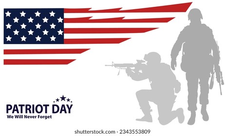 Illustration of Patriot Day, fit for social media template or background design resources