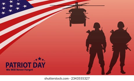 Illustration of Patriot Day, fit for social media template or background design resources