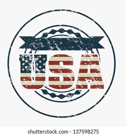 Illustration patriot united states of america, usa poster, vector illustration