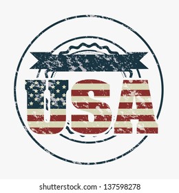 Illustration patriot united states of america, usa poster, vector illustration