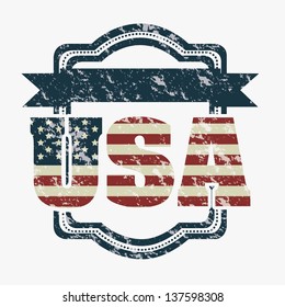 Illustration patriot united states of america, usa poster, vector illustration