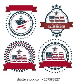 Illustration patriot united states of america, usa poster, vector illustration