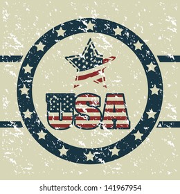 Illustration patriot united states of america, usa poster, vector illustration