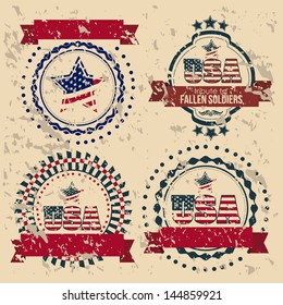 Illustration patriot united states of america, usa poster, vector illustration