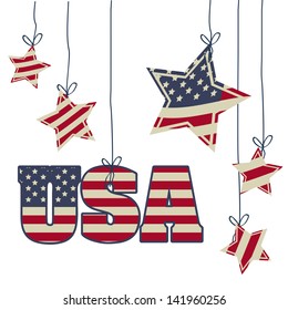 Illustration Patriotic United States of America, USA, vector illustration