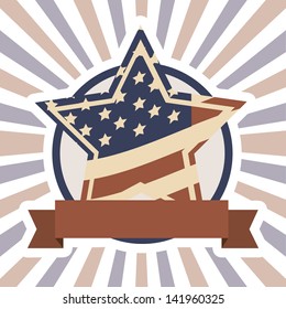Illustration Patriotic United States of America, USA, vector illustration