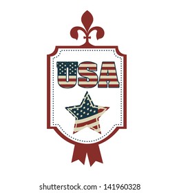 Illustration Patriotic United States of America, USA, vector illustration