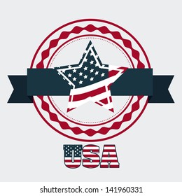 Illustration Patriotic United States of America, USA, vector illustration